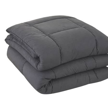 Acolchado Dobby Premium 2 1/2 Plazas Hotelero con fundas para cama de 1.40x1.90 cm 2 1/2 Gris Oscuro