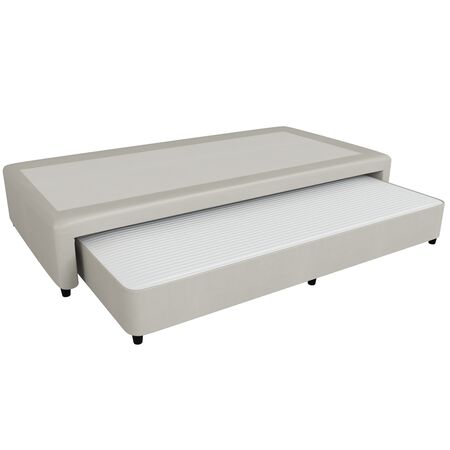 Sommier Marinero Mussa Urania 1 Plaza y media 100x200 cm Resortes Bonnell Ecocuero Color Crudo