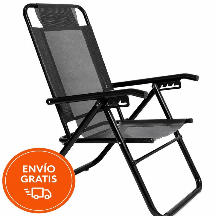 Reposera Sillon Plegable Descansar 5 Posiciones Aluminio 80040 - Vista 7