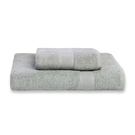 Juego de Toalla y Toallón Frávega Home Algodón 500gr Gris