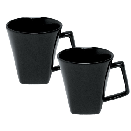 Set X 2 Jarros Mug 220 Cc Negros Oxford Mini Quartier