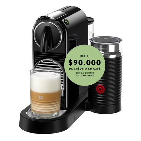 Cafetera Nespresso Citiz Black Milk D123-AR-BK-NE2-IMPO