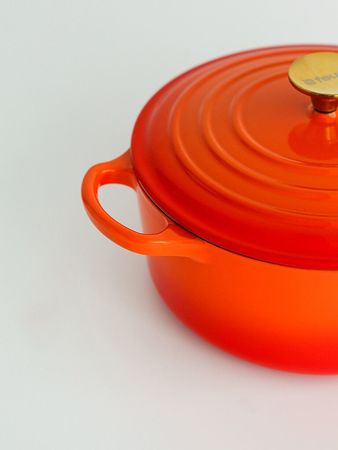 Cacerola de hierro enlozado 25 cm naranja Feuer