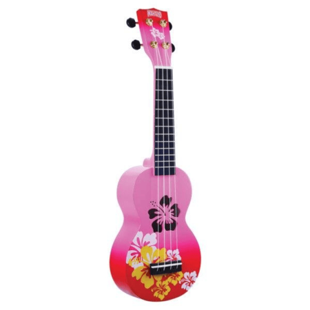 Ukelele soprano Mahalo serie Hibiscus MD-1HB rojo