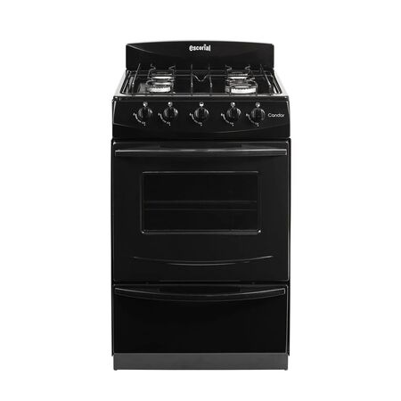 Cocina Escorial Candor Black Gas Natural 4 Hornallas 50cm