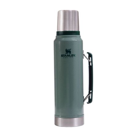Termo Stanley Clasico 1 Lt con Tapón Cebador Verde