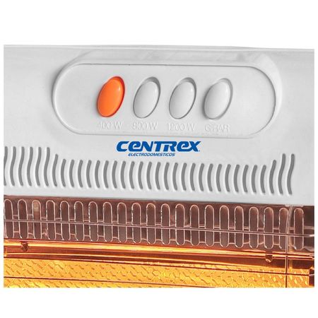 Estufa Halógena Centrex 1200 Con Giro 120 3 Velas 400/800/1200W