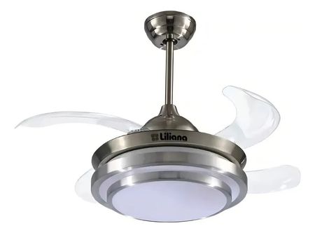 Ventilador Techo Liliana Vtha604 4 Palas 6 Velocidades Led Color De La Estructura Plateado Color De Las Aspas Blanco Diametro 106 Cm 1.06 M
