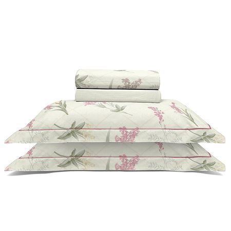 Juego de Sábanas de 180 hilos Reflete 2 1/2 Plaza Natus Rosa