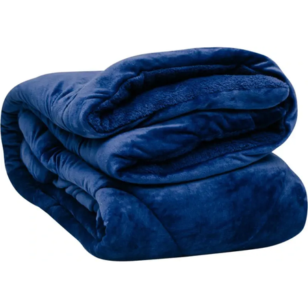 Acolchado Fp Home Corderito Liso 2 Plazas Y Media Azul