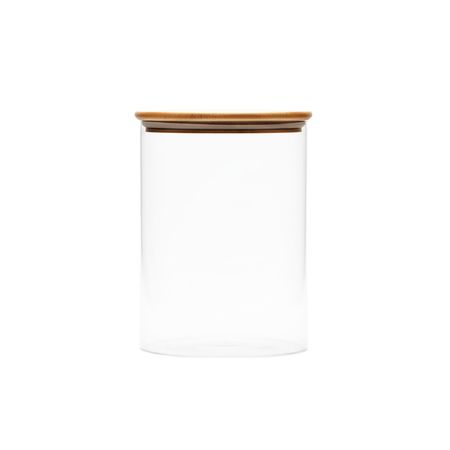 Frasco hermético de vidrio con tapa de bambú 650 ml - Zoko