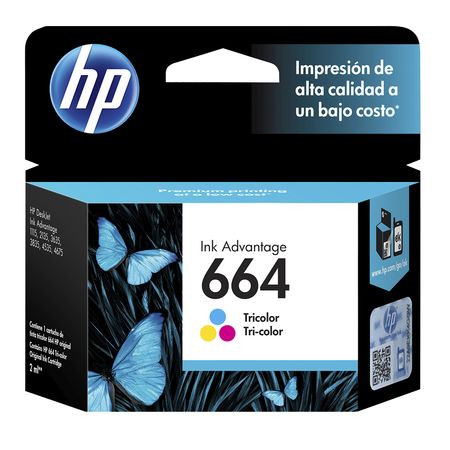Cartucho de Tinta HP 664 F6V28AL TRICOLOR original 3775 3785