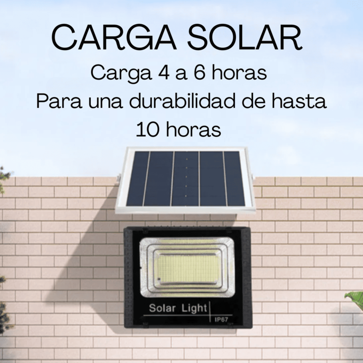 Reflector Led 200w con Panel Solar Exterior + Control Remoto DON ACERO - Vista 4