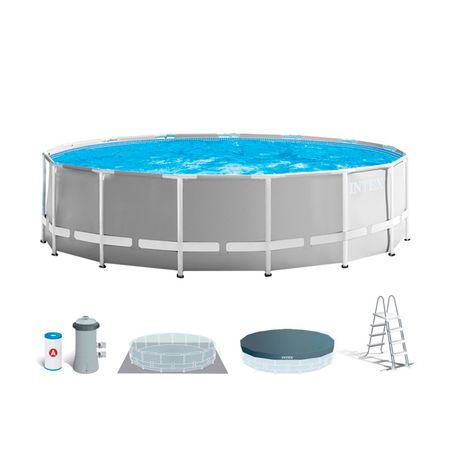 Pileta Estructural Redonda Intex Prism Frame Premium 457x122 Cm Con Bomba + Ac 25635/3