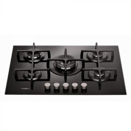 Anafe a Gas WHIRLPOOL GOA7523 Vidrio Templado 73cm 5 Hornallas