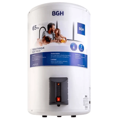 Termotanque Bgh Electrico 65 Lts C/inf P/colgar Blanco Bte-065ec15md