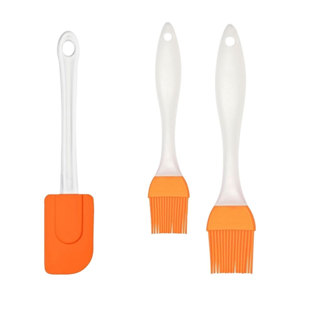 Set X3 Utensilios De Silicona Naranja