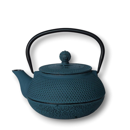 Tetera hierro fundido con filtro infusor 600ml color azul
