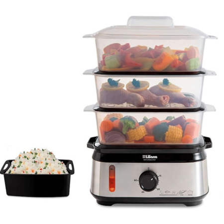 VAPORIERA LILIANA NATURALCHEF 3 BANDEJAS AV925