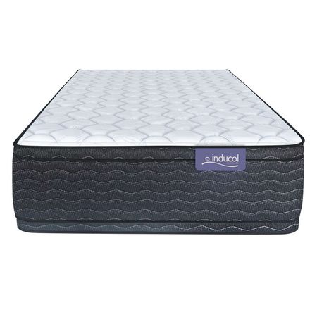 Colchón Inducol Aural Espuma de alta densidad 1 Plaza y Media 100x190x28cm con Doble Europillow Hasta 100 kg