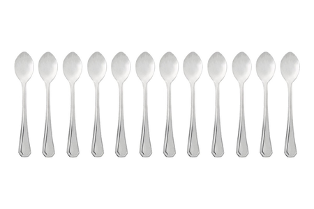 Set X 12 Cuchara Café Otten Ambar Acero Inoxidable Plateado