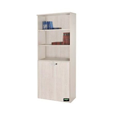 Bilioteca Puertas Bajas 3 Estantes Gris