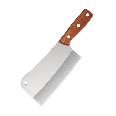 Cuchillo Hacha Gadnic Acero Inoxidable Con Mango Madera