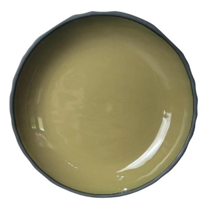 Set 6 Platos 25cm Porcelana Texture Germer Elegante Chef Bar - Vista 1
