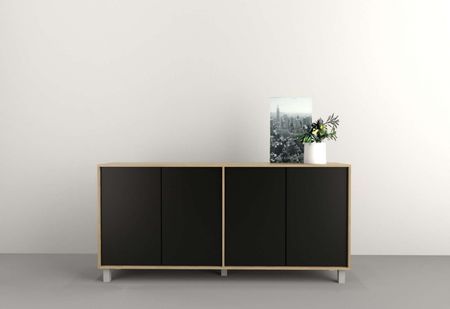 Bahiut 1,80 M 4 Puertas Olmo F.|negro M. Tables