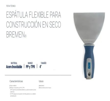Espátula Flexible Bremen Acero Inoxidable 101mm