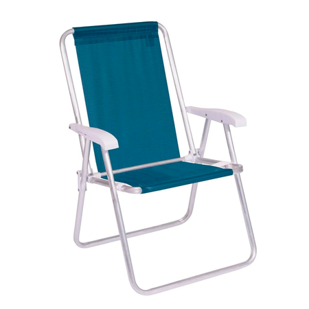 Silla Alta Confort Plegable de Aluminio Mor 2182 Azul Marino