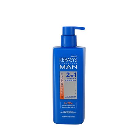 Shampoo 2 En 1 Kerasys Pro Active Man Anti Caspa Woody 400Ml