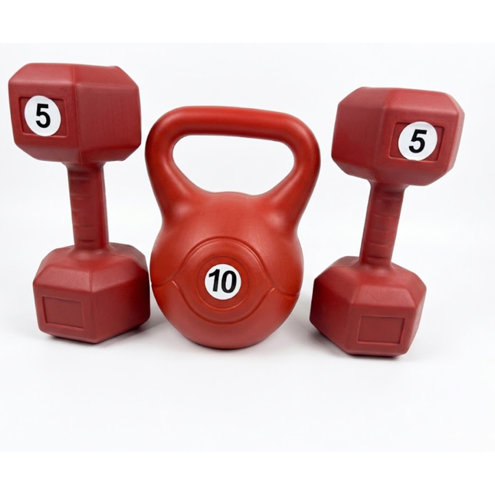 Combo Pesa Rusa 10 kg + Par de Mancuernas 5 kg - Vista 2