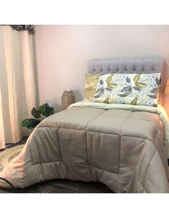 ACOLCHADO KING SIZE BRESCIA LISO REVERSIBLE COLORES VARIOS