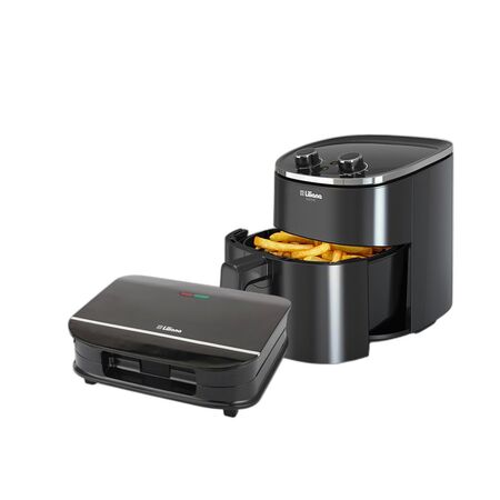 Combo Freidora Sin Aceite Liliana AF930 3,7L 1400W + Sandwichera AS970 850W
