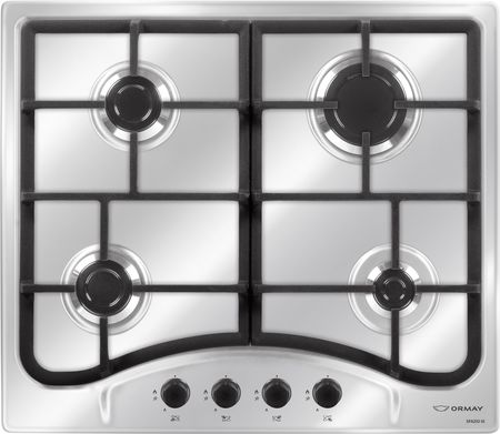 Anafe a gas ORMAY SPAZIO IX 4 hornallas acero inox rejillas fundición