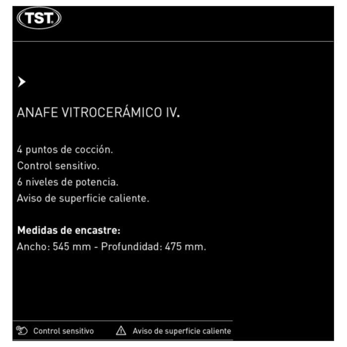 Anafe Electrico TST Vitroceramico 4 Hornallas - Vista 4