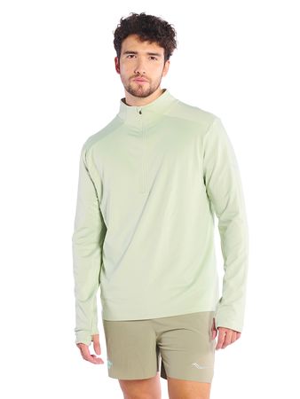 Buzo Saucony Triumph Brushed Hombre Running Verde