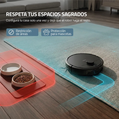 Aspiradora Robot Trapeadora navegación laser Mapeo Lds Orbital App Wifi Fika