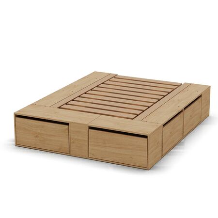 CAMA MODERNA BOX DIELFE 140-160 ROBLE KENDAL