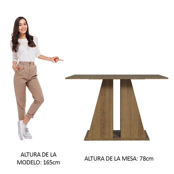 Mesa De Comedor Rectangular Madesa 4 Puestos - Vista 7