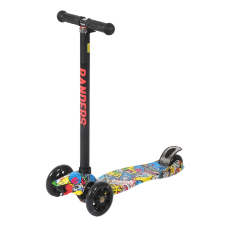 scooter infantil monopatin negro rod-8800-a