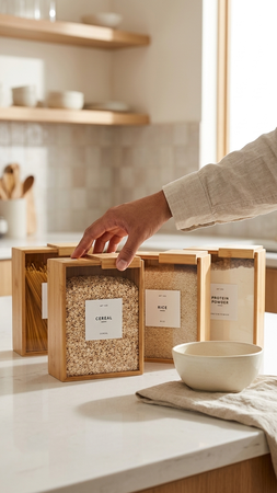 Caja de bamboo con acrílico