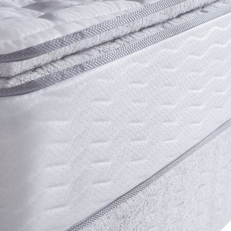 Colchon y Sommier Inducol April 1 Plaza y Media 100x190x24 Resortes Bonnell y Pillow Top Blanco