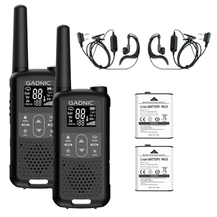 Handy Gadnic WK5200 Kit x2 22CH UHF Display USB C + Manos Libres - Vista 1
