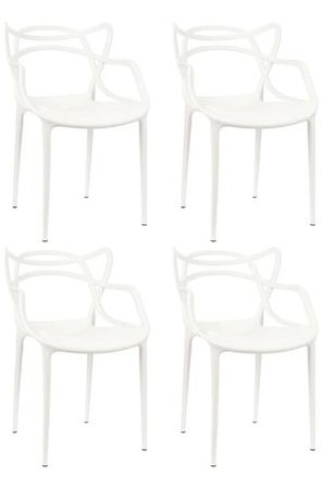 Silla De Comedor Allegra Master Pack 4 Sillas Blancas