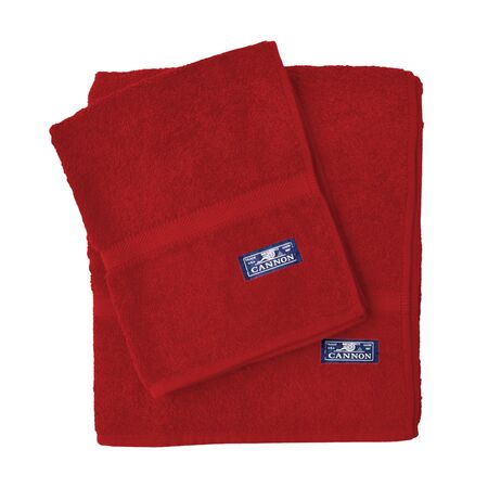 Juego Toalla Y Toallón Cannon 520g Grs 100% Algodon Color Rojo