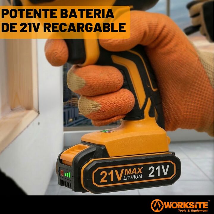 Taladro Percutor 13 Mm Brushless Worksite Rpm 1800 65nm - Vista 4