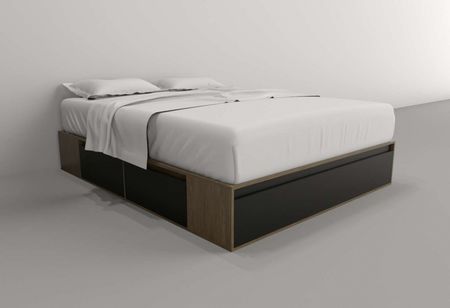 Box 1,60m 4 Caj 1pta Rev Nogal L.|negro M. Tables