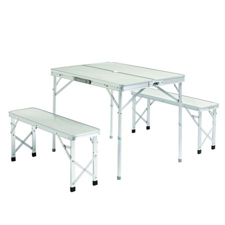 Mesa Plegable Con Bancos